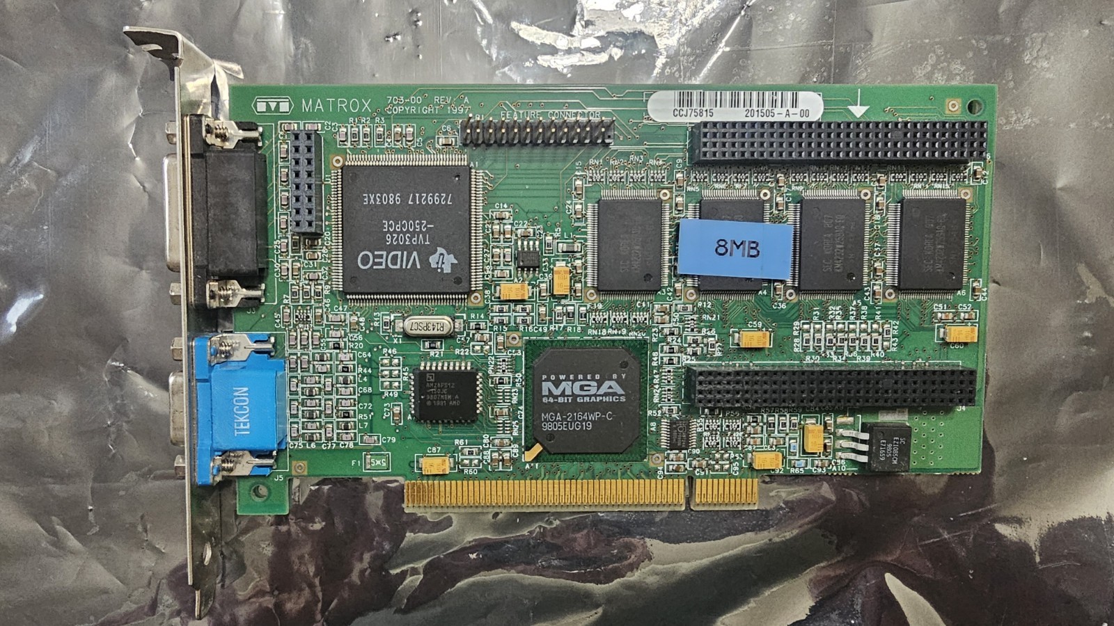 Vintage – Matrox Millennium II 8MB PCI Video Graphic Card – Clean / Untested