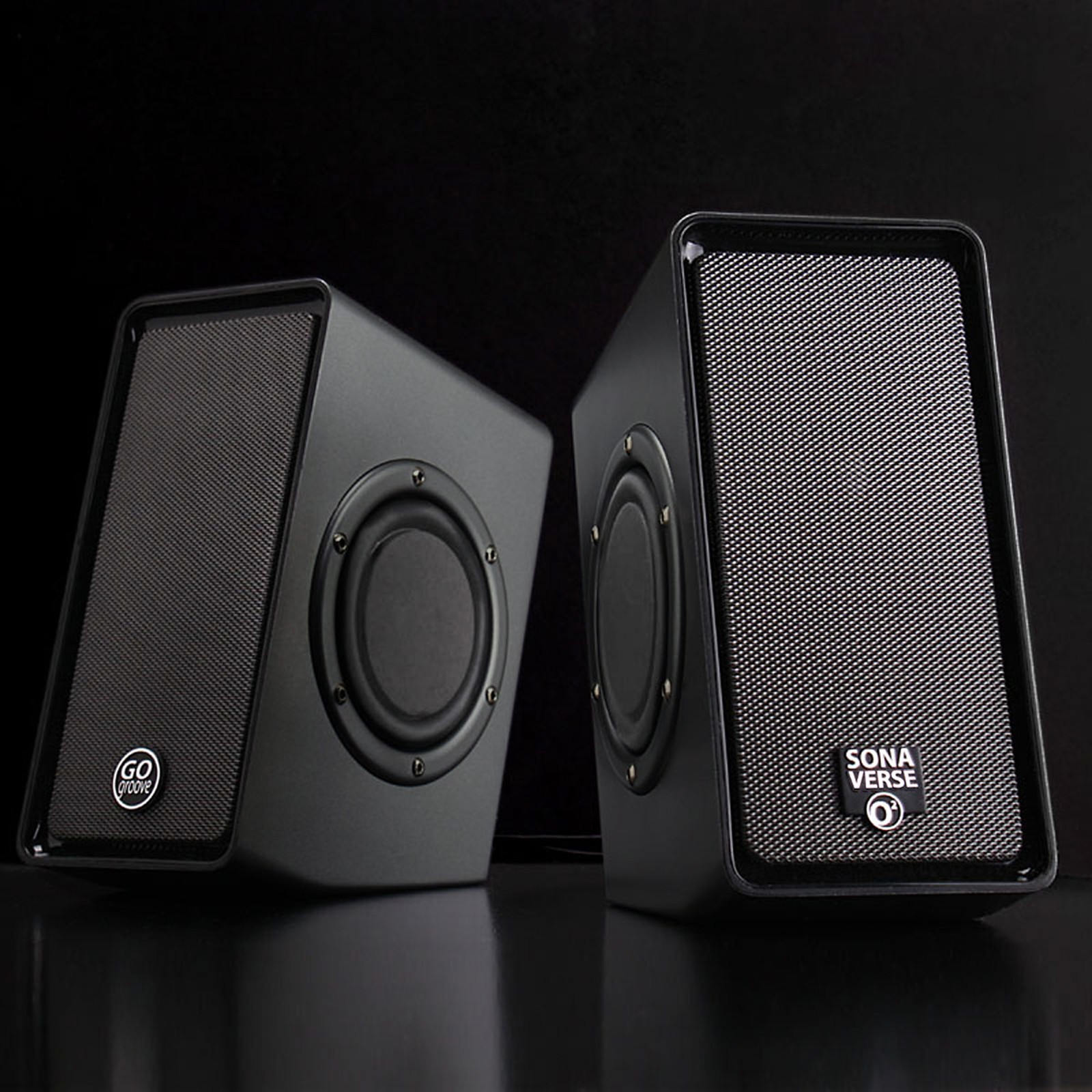 GOgroove SonaVERSE O2 USB Powered Computer Speakers with Dual Passive Woofers