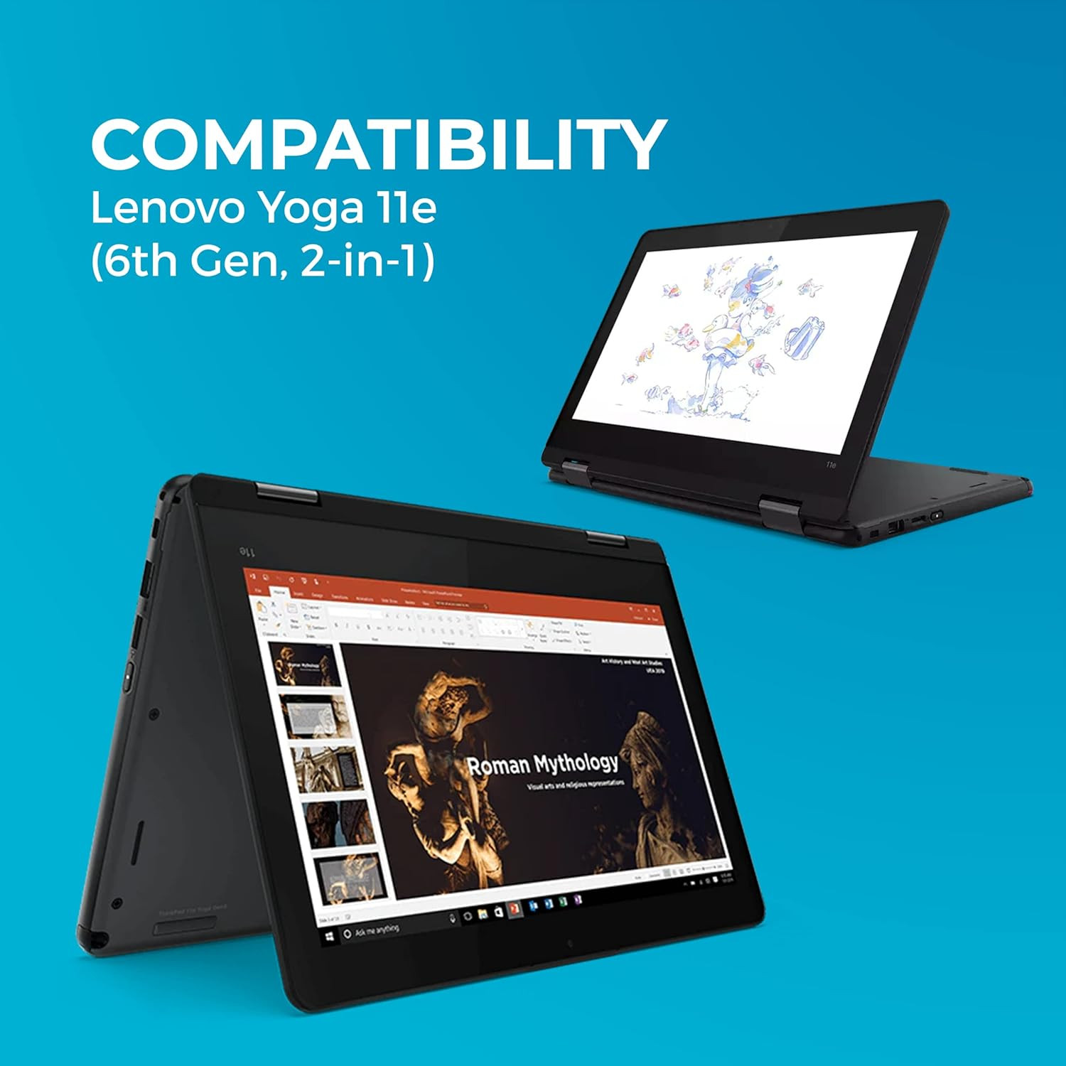 Gumdrop Slimtech Laptop Case Fits Lenovo Thinkpad 11E Yoga (Gen 6) 2-In-1 Design