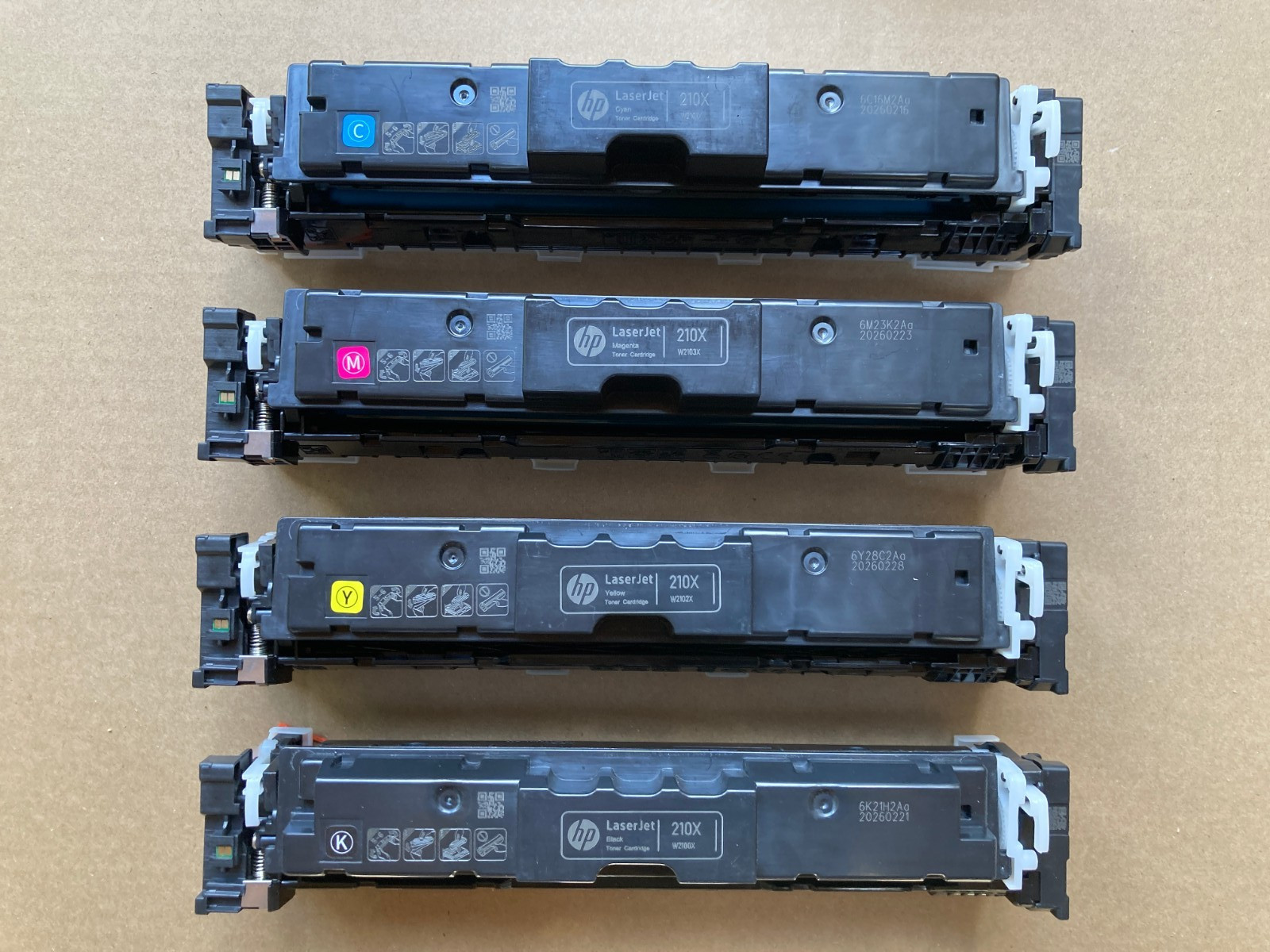 HP 210X Black/Cyan/Magenta/Yellow High Yield Toner Cartridge Set