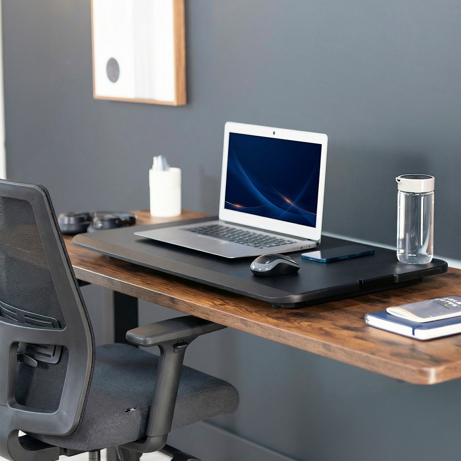 VIVO Economy Height Adjustable 29″ Standing Desk Sit Stand Desktop Monitor Riser
