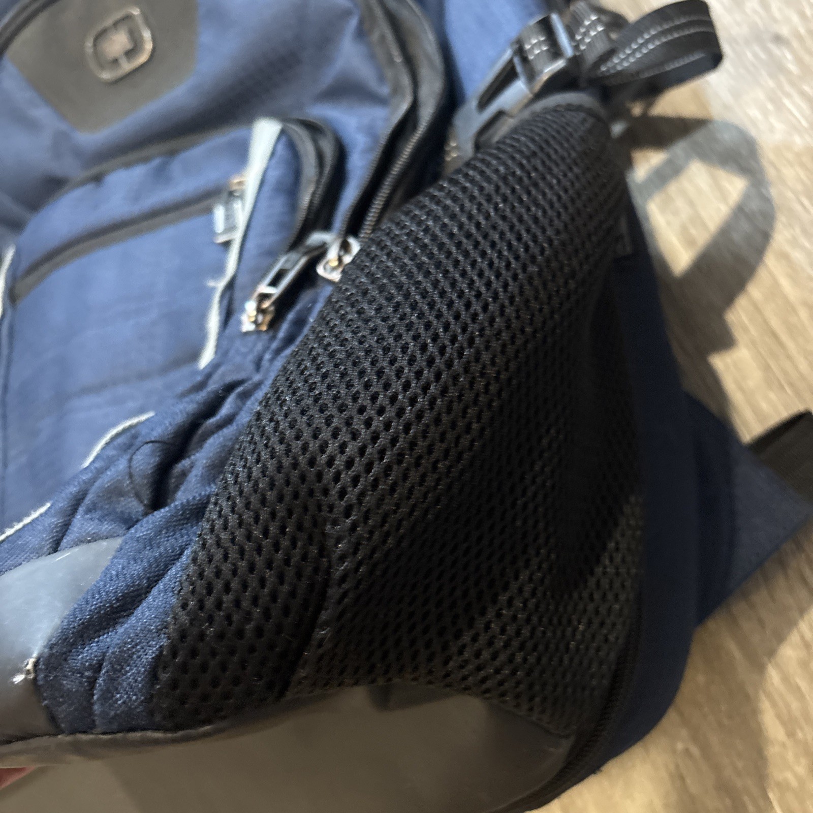OGIO Navy Prospect Backpack Padded Laptop Sleeve Tech Vault Travel Pockets