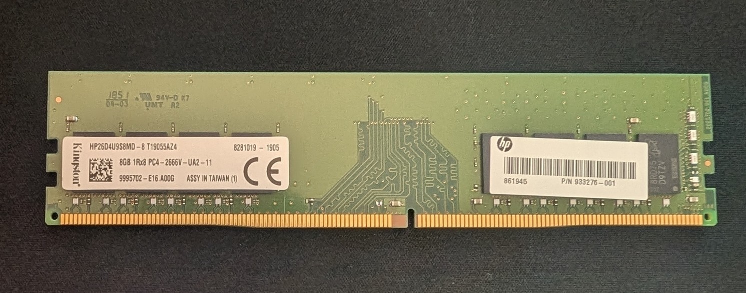 Kingston 8GB 1RX8 PC4-2666V – UA2 – 11 – Desktop Memory RAM