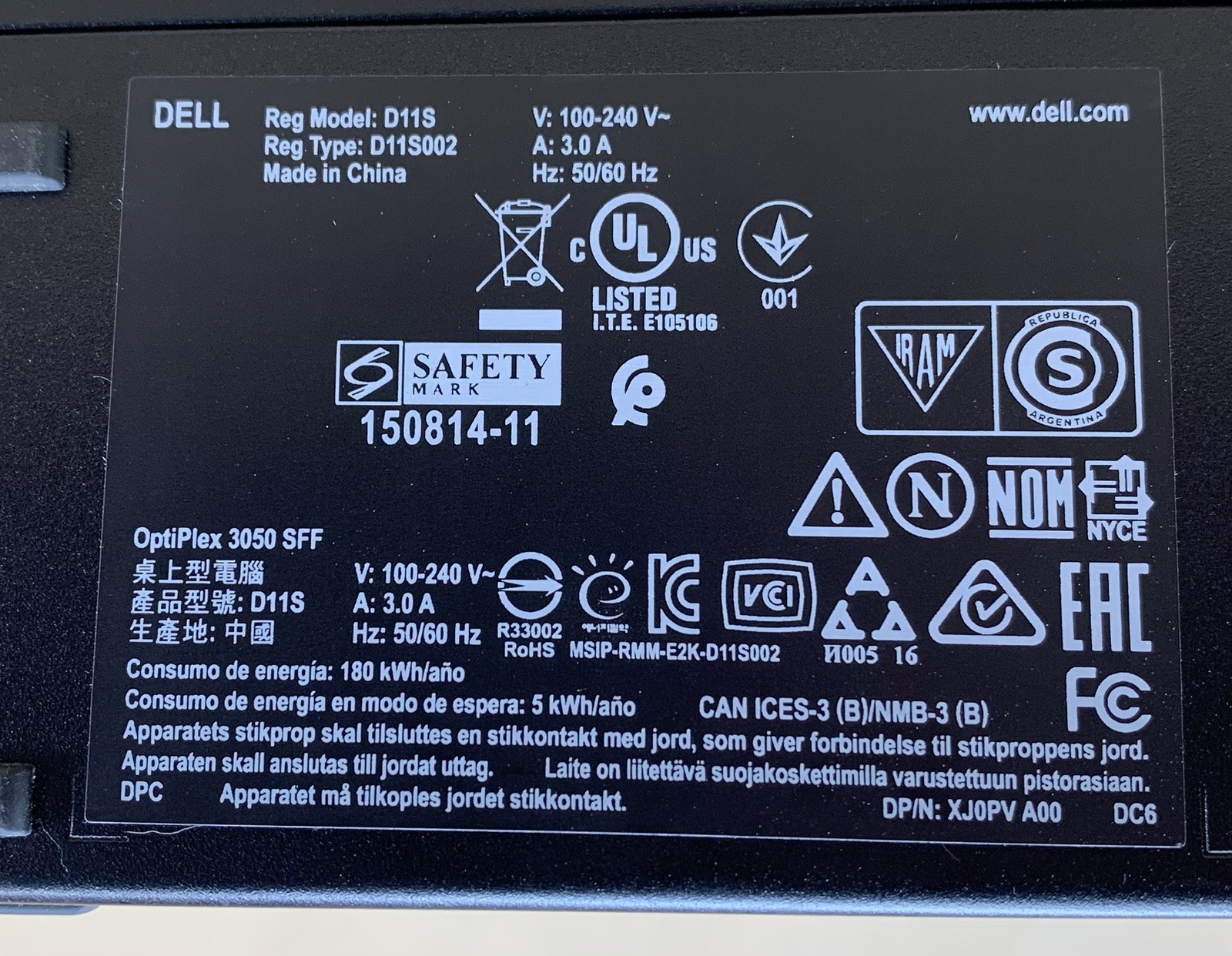 Dell OptiPlex 3050 SFF Intel Core i5-6500@3.20GHz 4GB RAM 240GB SSD Win 10P