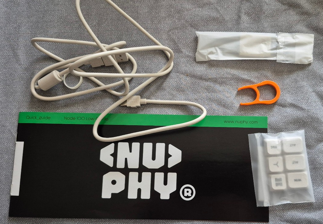 Nuphy Node100 Mechanical Keyboard Lunar White, Blush Nano Switches, Low Profile