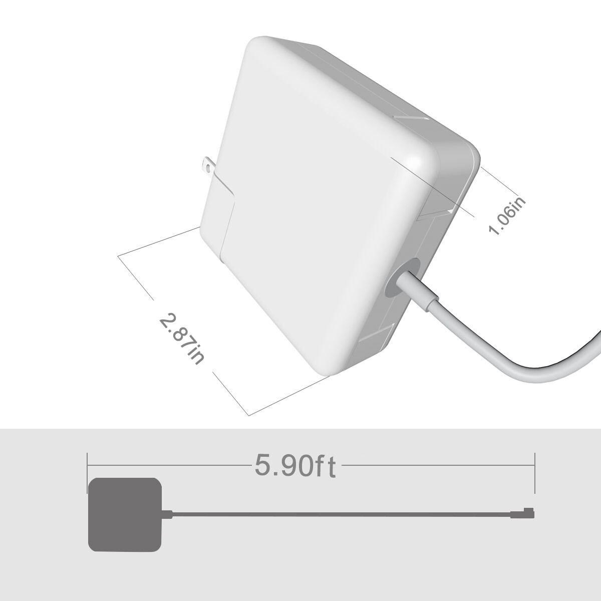 45W L-Tip Adapter Charger For Apple Macbook Air 11″ 13″ A1244 A1370 A1369 A1374*
