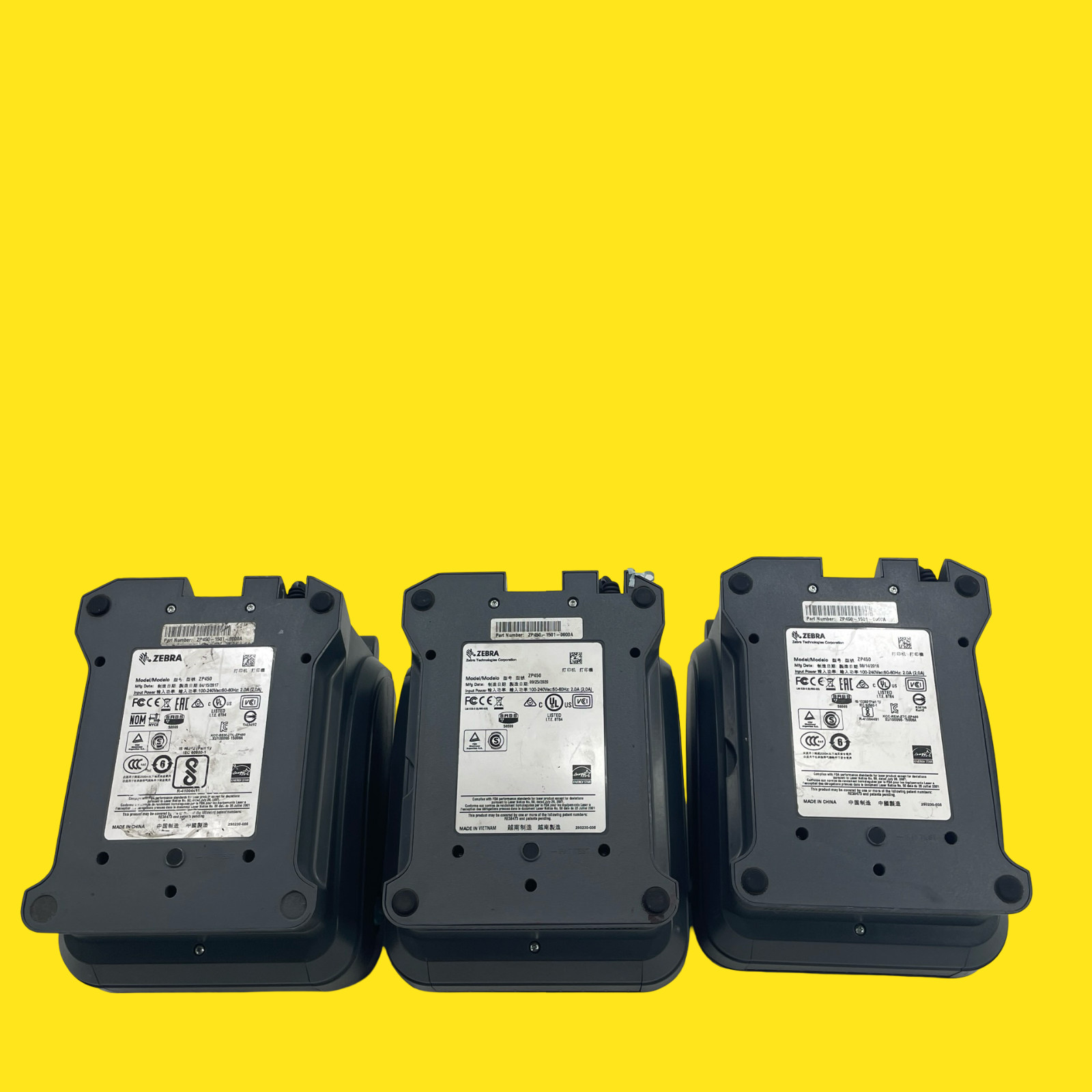 3-pack ISSUE Zebra ZP450 ZP450-1501-0000A Thermal Label Printer #5432 Z52/13a