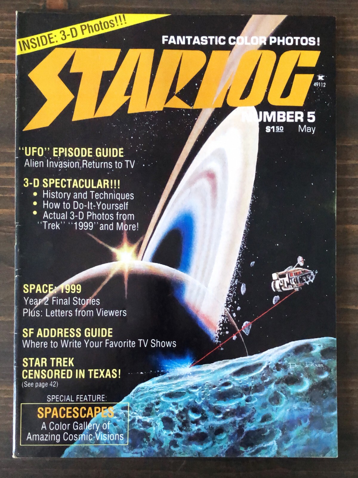 Starlog Magazine #5 May 1977 – UFO Episode Guide, Space 1999, 3-D Spectacular