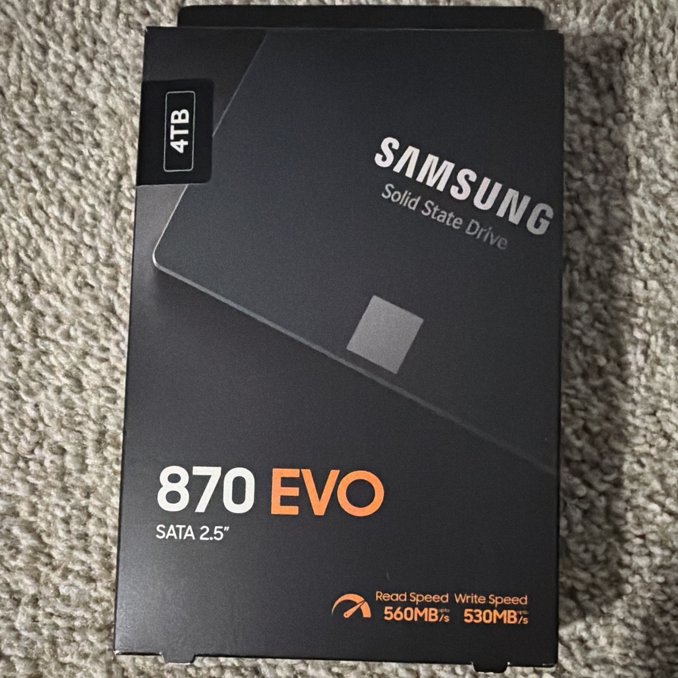 Samsung 870 EVO 4TB 2.5in SATA Internal SSD 560MB/s MZ-77E4T0B/AM