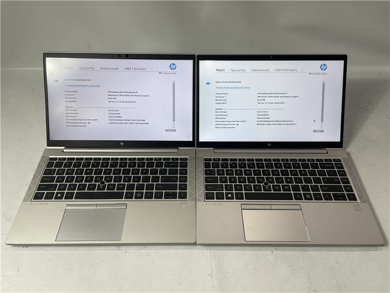 HP EliteBook 845 G8 Laptop Ryzen 5 PRO 5650U 8GB No SSD Win11 COA Lot of 2