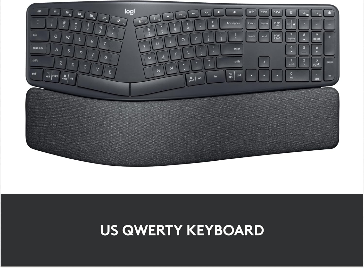 Logitech – ERGO K860 Ergonomic Wireless Keyboard for Windows and Mac with Palm