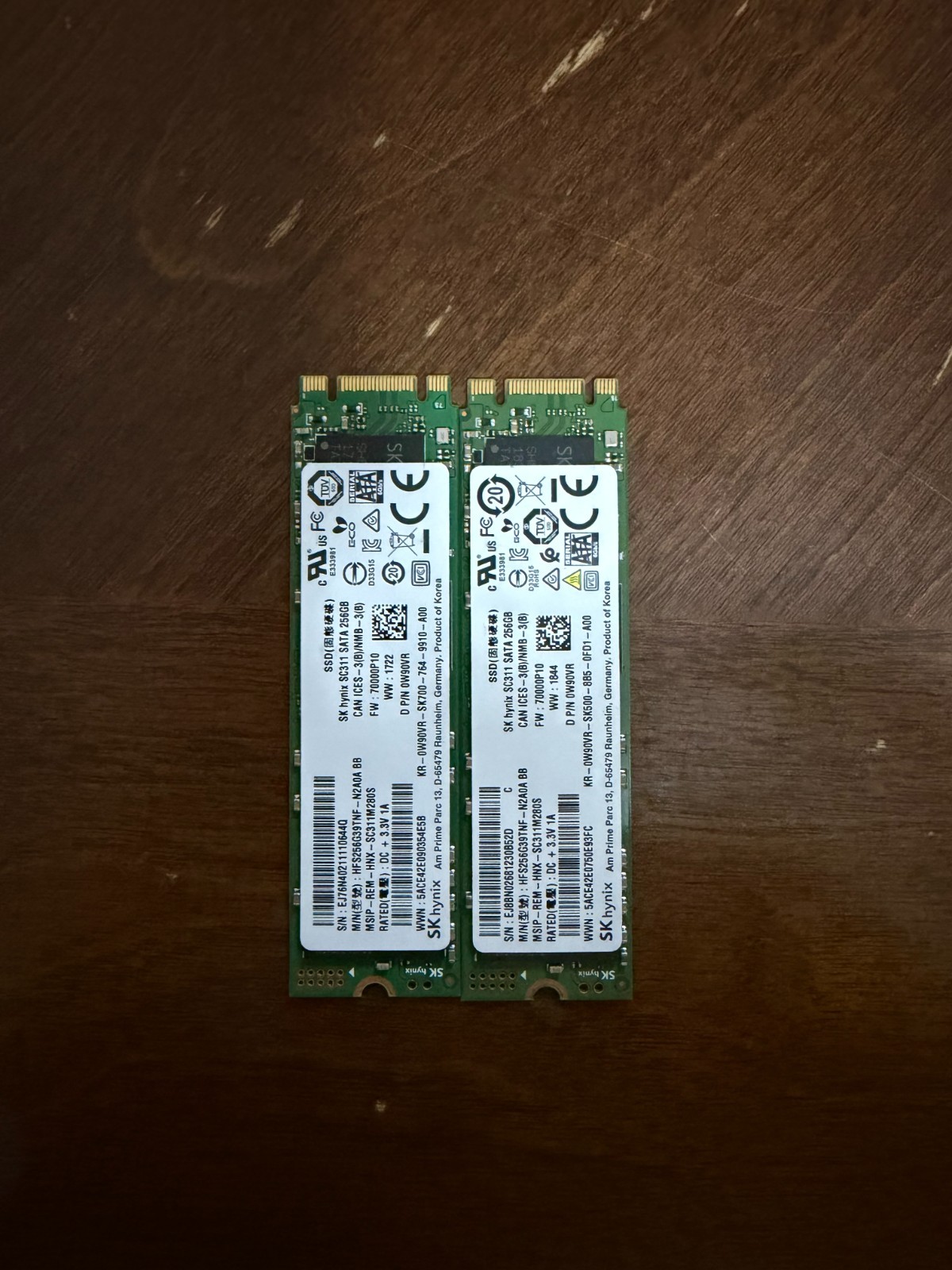 SSD M.2 NVMe: Different brands and capacities