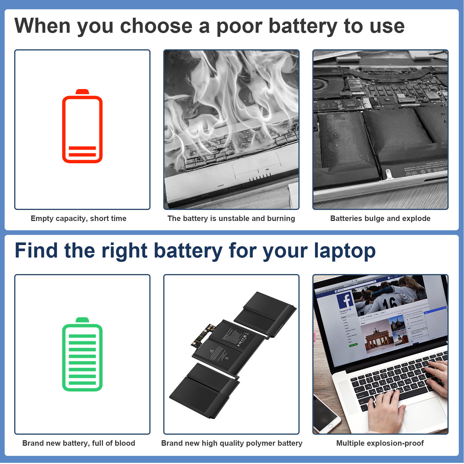 A1964 A1989 Battery for MacBook Pro 13 A1989 Laptop Mid 2018 2019 A2251 2020