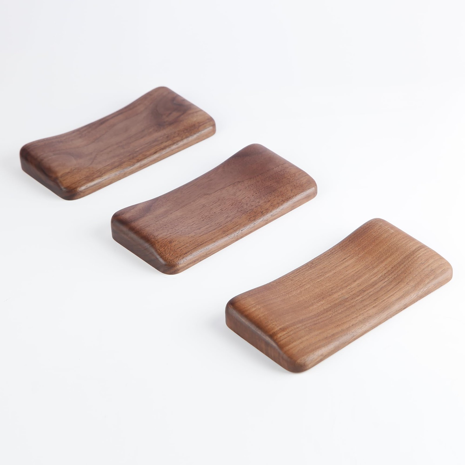 Ergonomic Walnut Wood Wrist Rest Fits Mouse 6.3×3.15 Inch Non Slip Pads