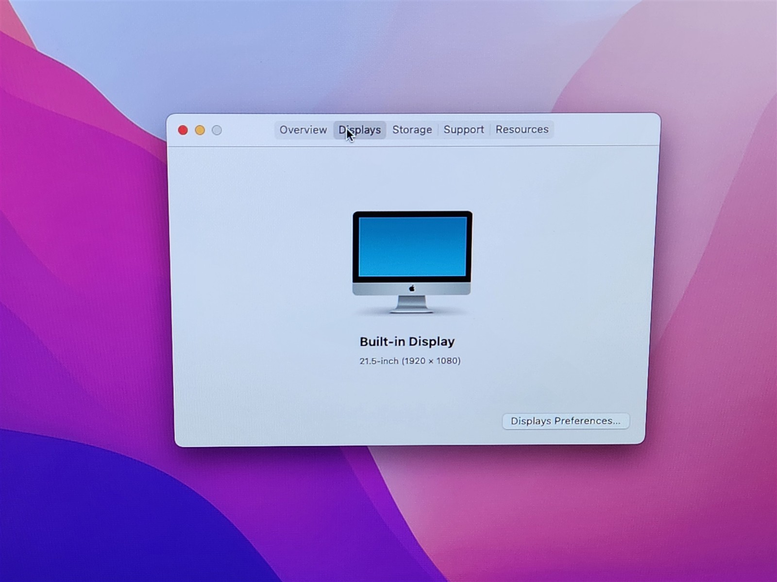 2015 21.5″ Apple iMac 16,1 Intel Core i5-5th gen @1.60GHz 8GB 1TB HDD ~CRCKED~