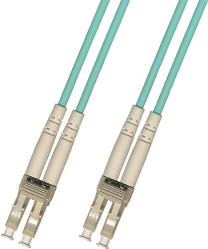0.5 Meter 1.6FT 10Gb OM3 Multimode Duplex Fiber Optic Cable 50/125 LC-LC Aqua