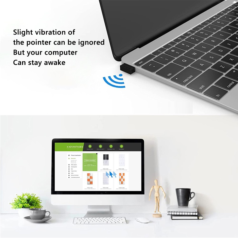 USB Mouse Jiggler Wiggler Mover Shaker Undetectable for Computer Laptop New