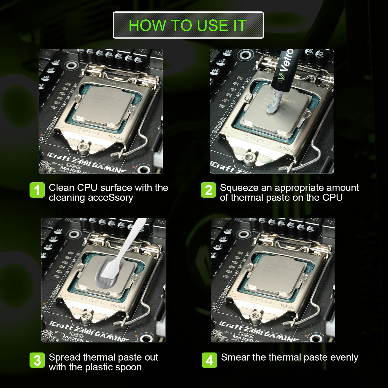 Vetroo High Durability CPU Thermal Paste for All Processor GPU Easy to Apply
