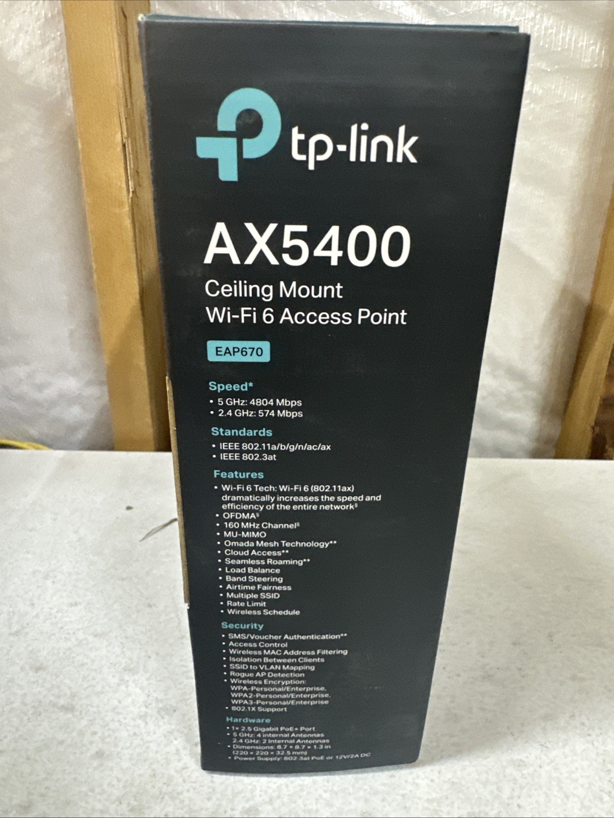 TP-Link EAP670 V2 | Omada WiFi 6 Ultra- Slim AX5400 Wireless 2.5G Ceiling Mount