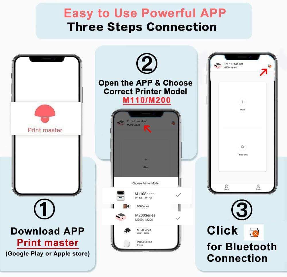 Sticker Paper Self-Adhesive Label for Phomemo M110 Bluetooth Pocket Printer lot