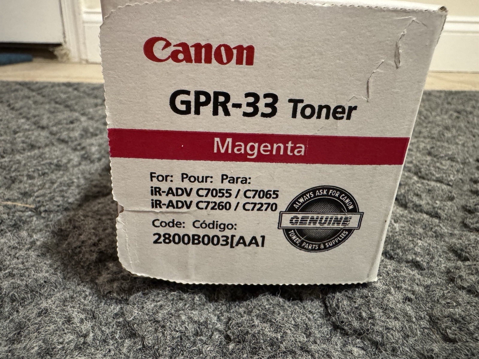 NEW Genuine Canon GPR-33 Magenta Toner Cartridge 2800B003
