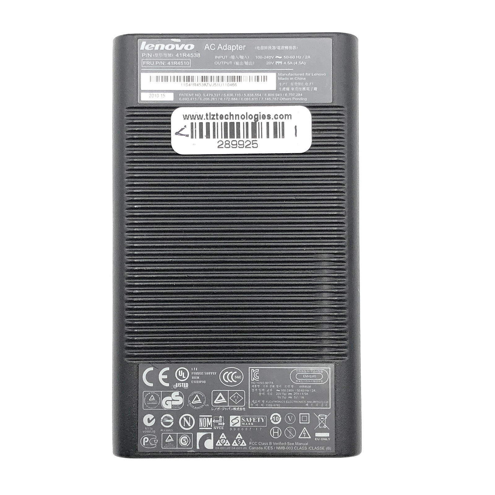 NEW Genuine Lenovo 41R4538 41R4510 90W AC Power Supply Adapter 20V 4.5A