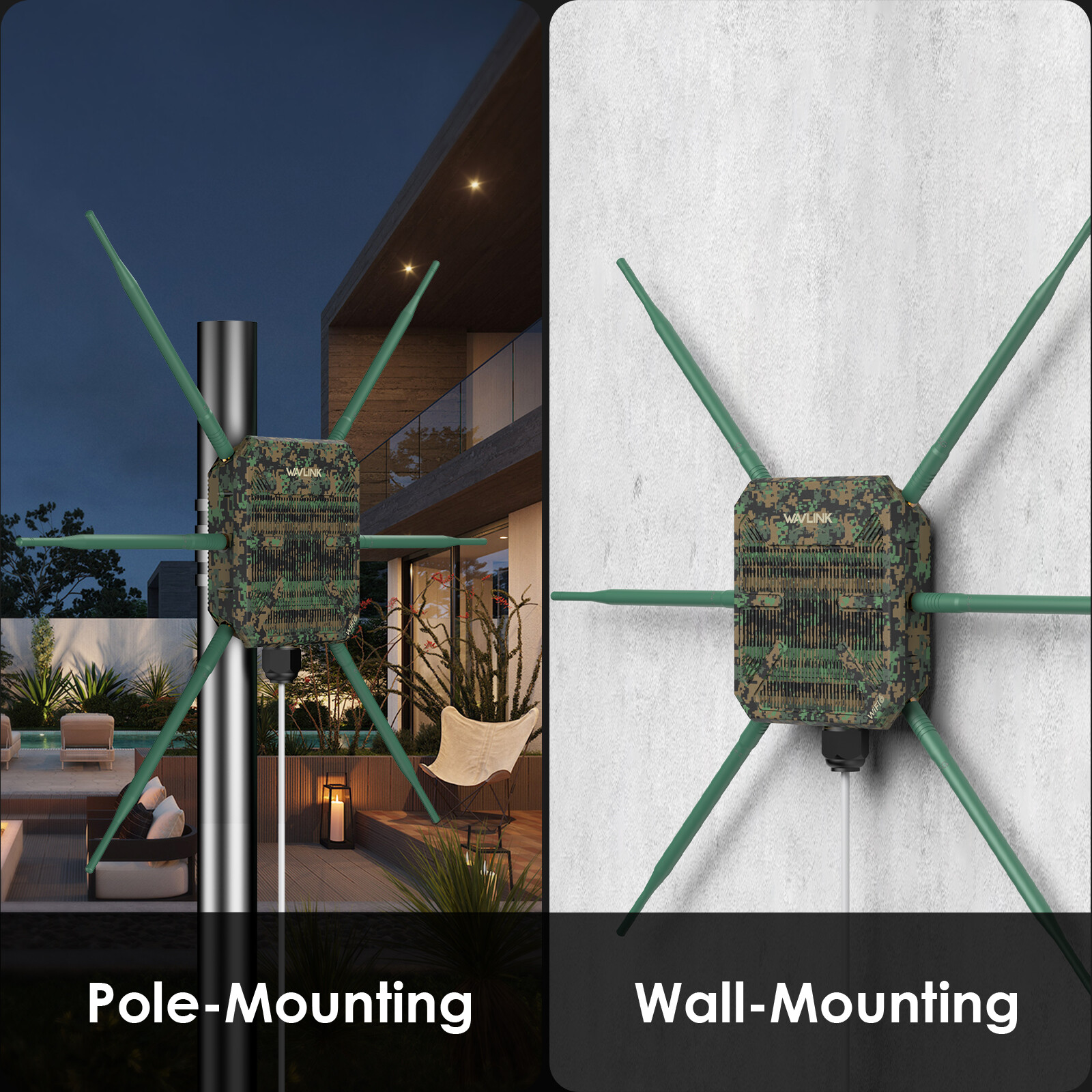 Wavlink WiFi 6 Outdoor WiFi Extender AX3000 5GHZ Mesh Router Long Range Repeater