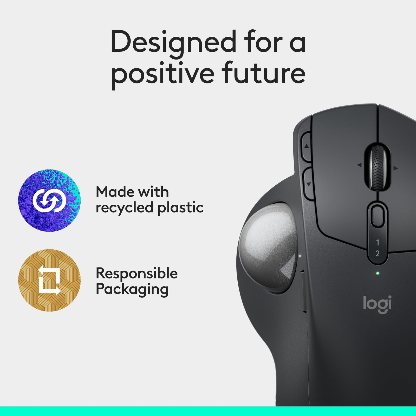 Logitech Ergo Series MX Ergo S – Trackball – ergonomic – optical – 8 buttons –