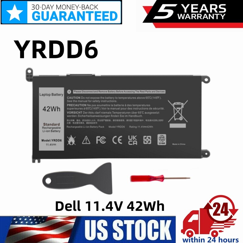 42Wh YRDD6 Battery For Dell Inspiron 3400 3505 5480 5485 5585 5580 5590 P90F