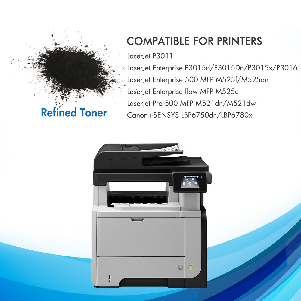 3PK CE255A 55A Toner fits for HP LaserJet Pro P3010 P3011 P3015 P3015DN P3015X