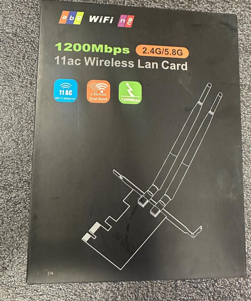 1200Mbps 2.4G/5.8G 11ac wireless Lan card-NEW