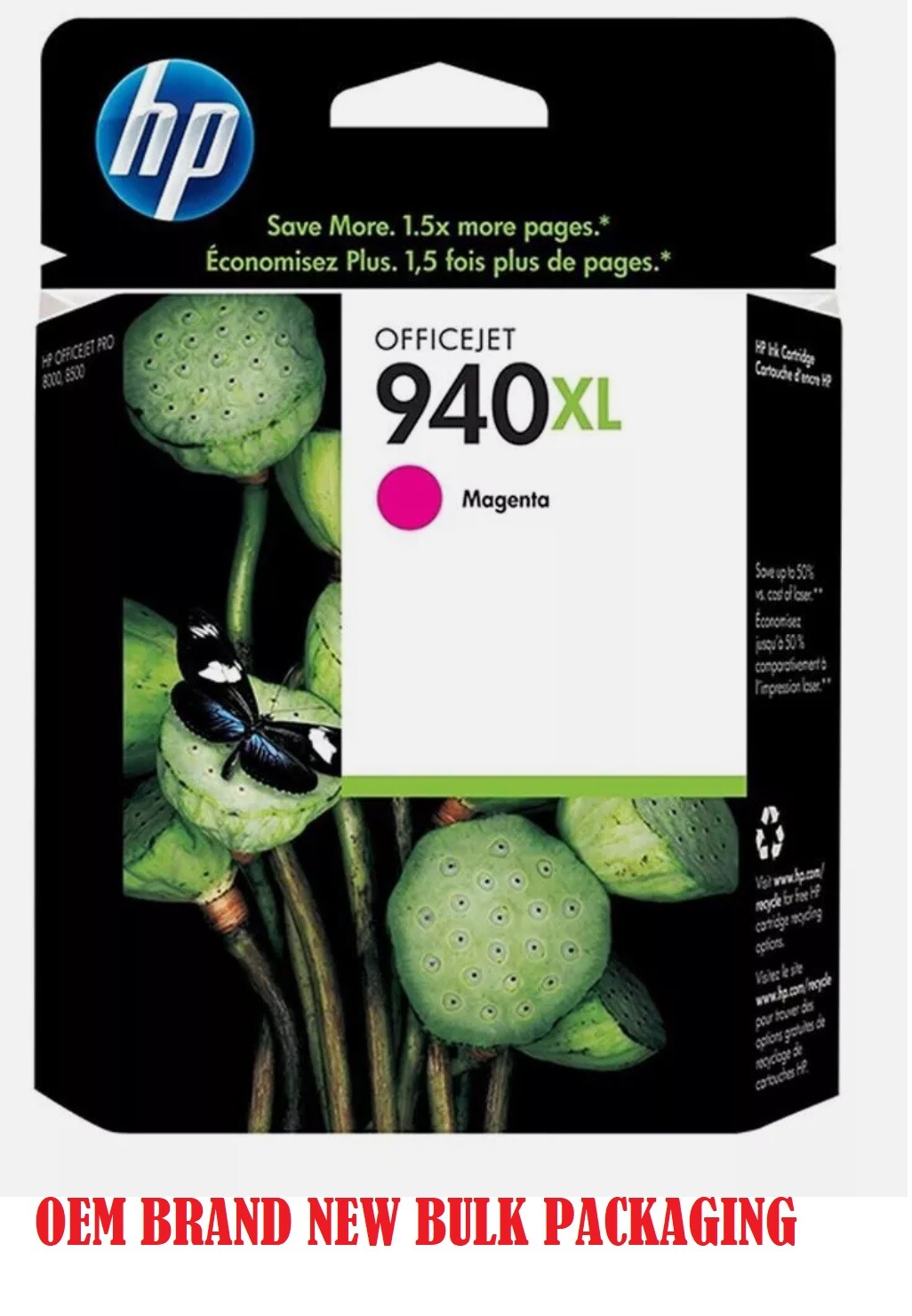 Original Genuine HP 940XL C4908AN MAGENTA printer Ink cartridge for Officejet