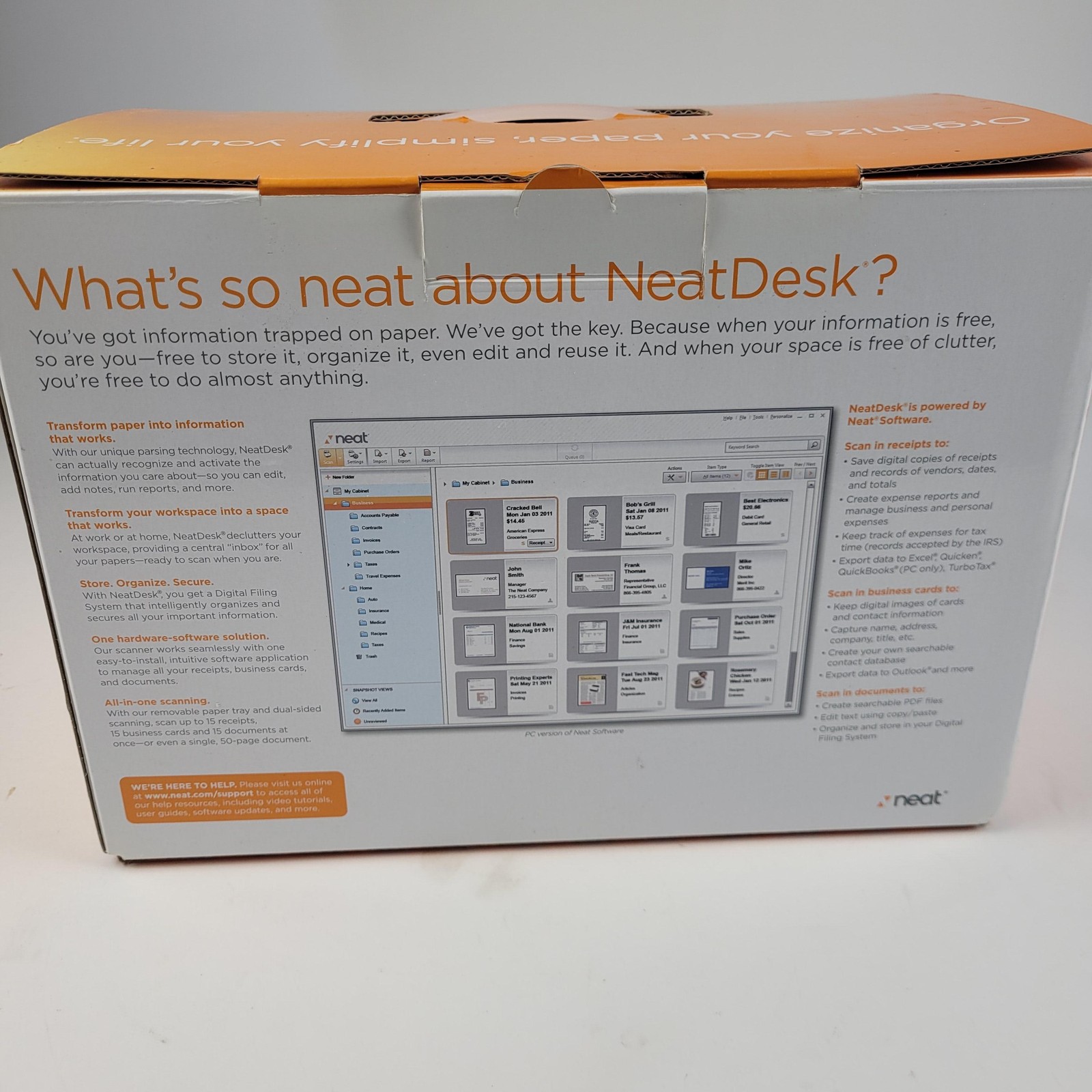 NeatDesk ND-1000 Desktop Scanner Duplex USB 2.0 ADF Digital Filing System Mac PC