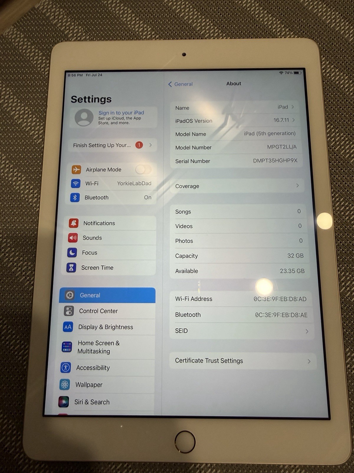 iPad 5th generation