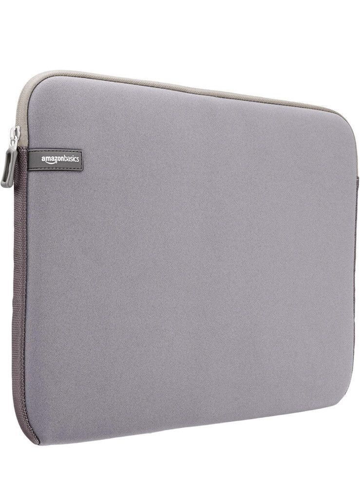 Amazon Basics 11.6-inch Laptop Sleeve, Padded Protective Case with Zipper Gray