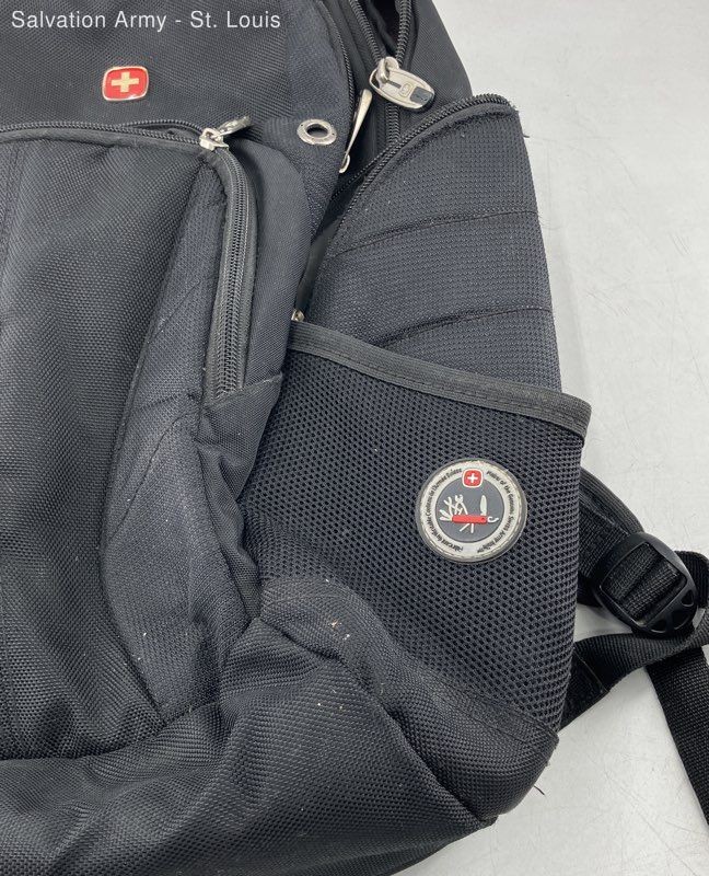 Swissgear Black Inner Pocket Adjustable Shoulder Strap Laptop Backpack Bag