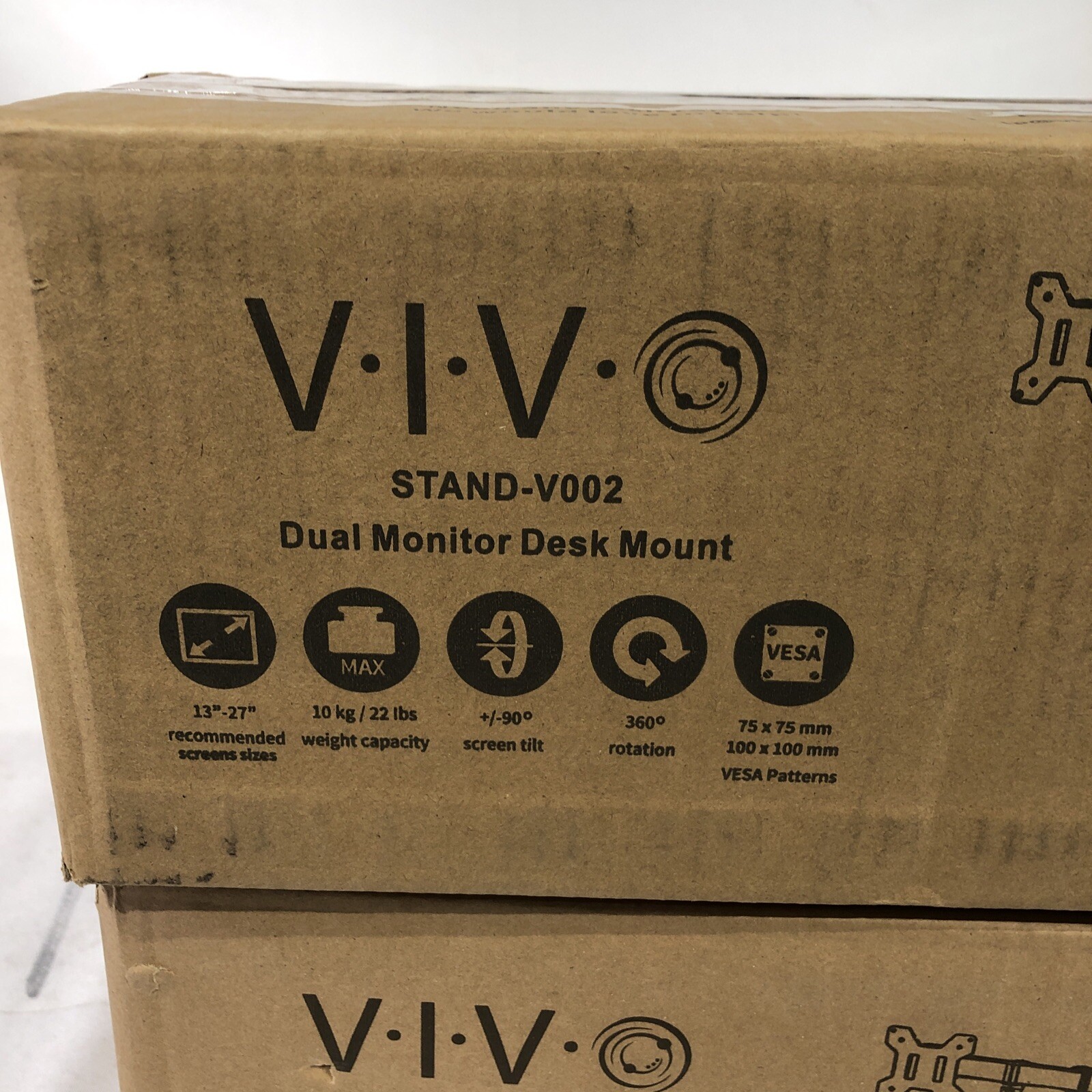 VIVO STAND-V002 Dual Monitor Desk Mount – Lot of 2, NEW!