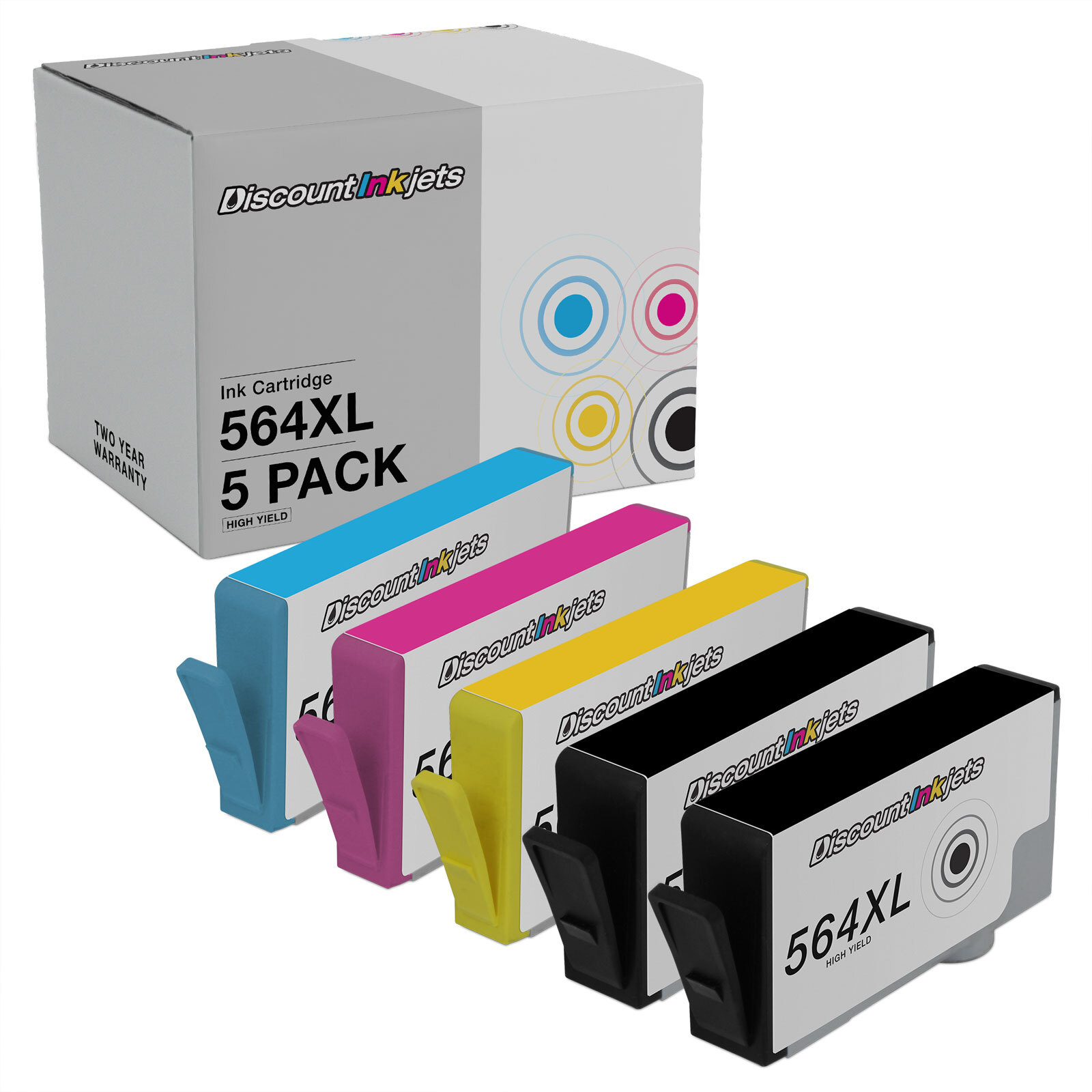 5PK 564XL 564 XL for HP BLACK COLOR Print Ink Cartridge Photosmart 6520 6521 209