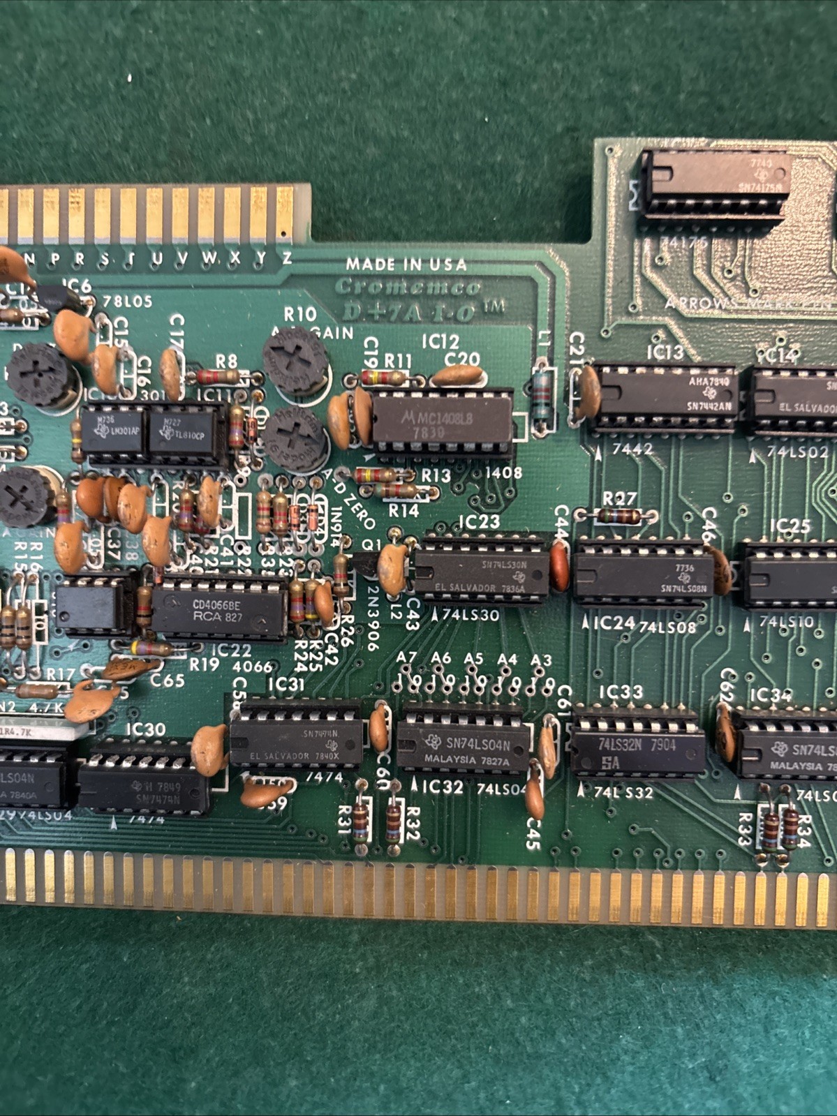 Cromemco D+7A I-O Vintage 1977 Computer Board Lot G