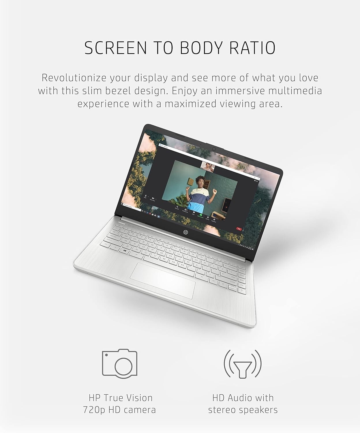 HP Slim Laptop 14″ 4-Core Intel Core Upto 32GB RAM& 1TB SSD, Win 11 PRO+OFFICE