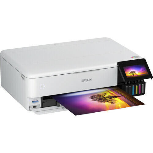 Epson EcoTank Photo ET-8550 Color Inkjet All-In-One Printer – White _ Brand New