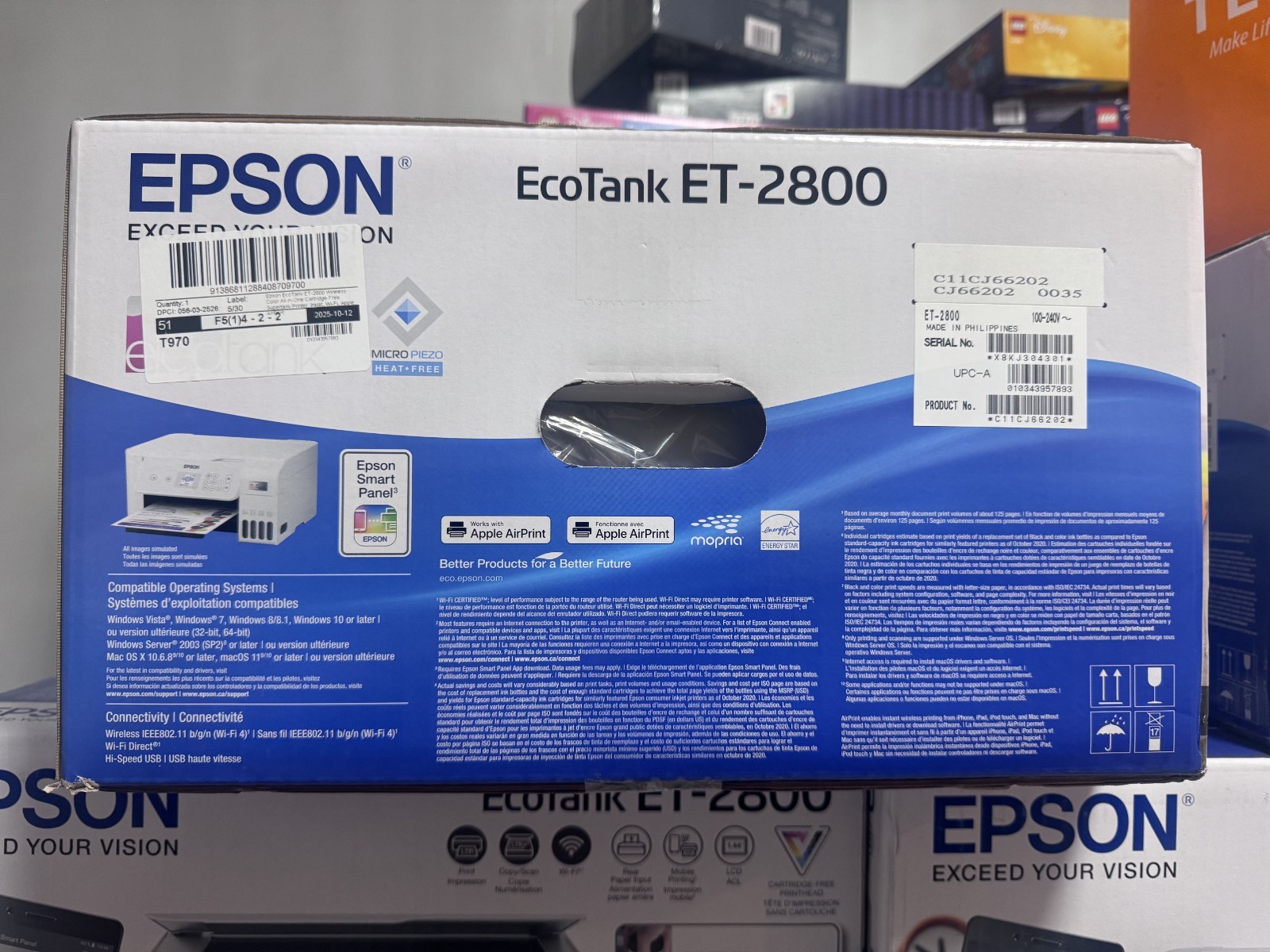 Epson ECOTANK ET-2800 Wireless All-In-One Supertank Color Printer – White