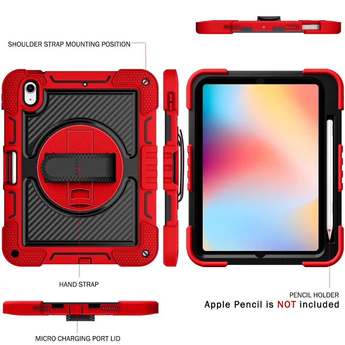 Heavy Duty Shockproof Stand Case Cover For iPad 9th/8th/7th/6th/5th Generation