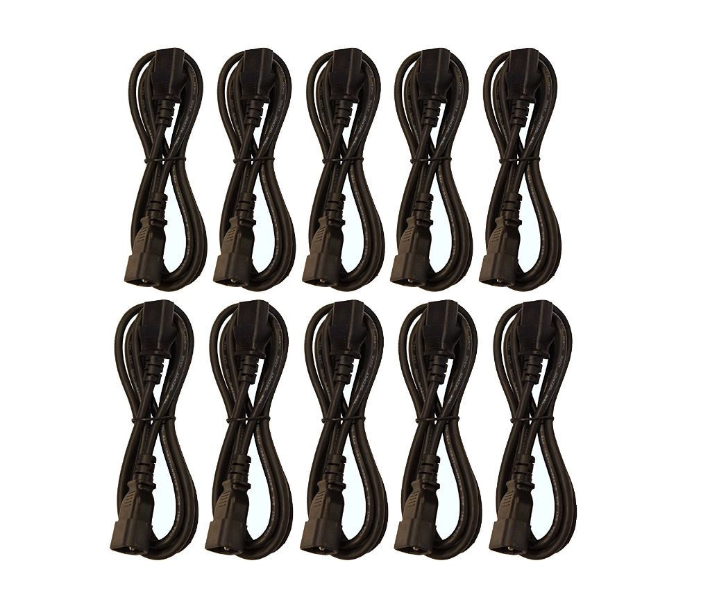 Lot of (10) 6′ foot IEC 320 NEMA C13 C14 10A 18AWG PDU to CPU AC Power Cords