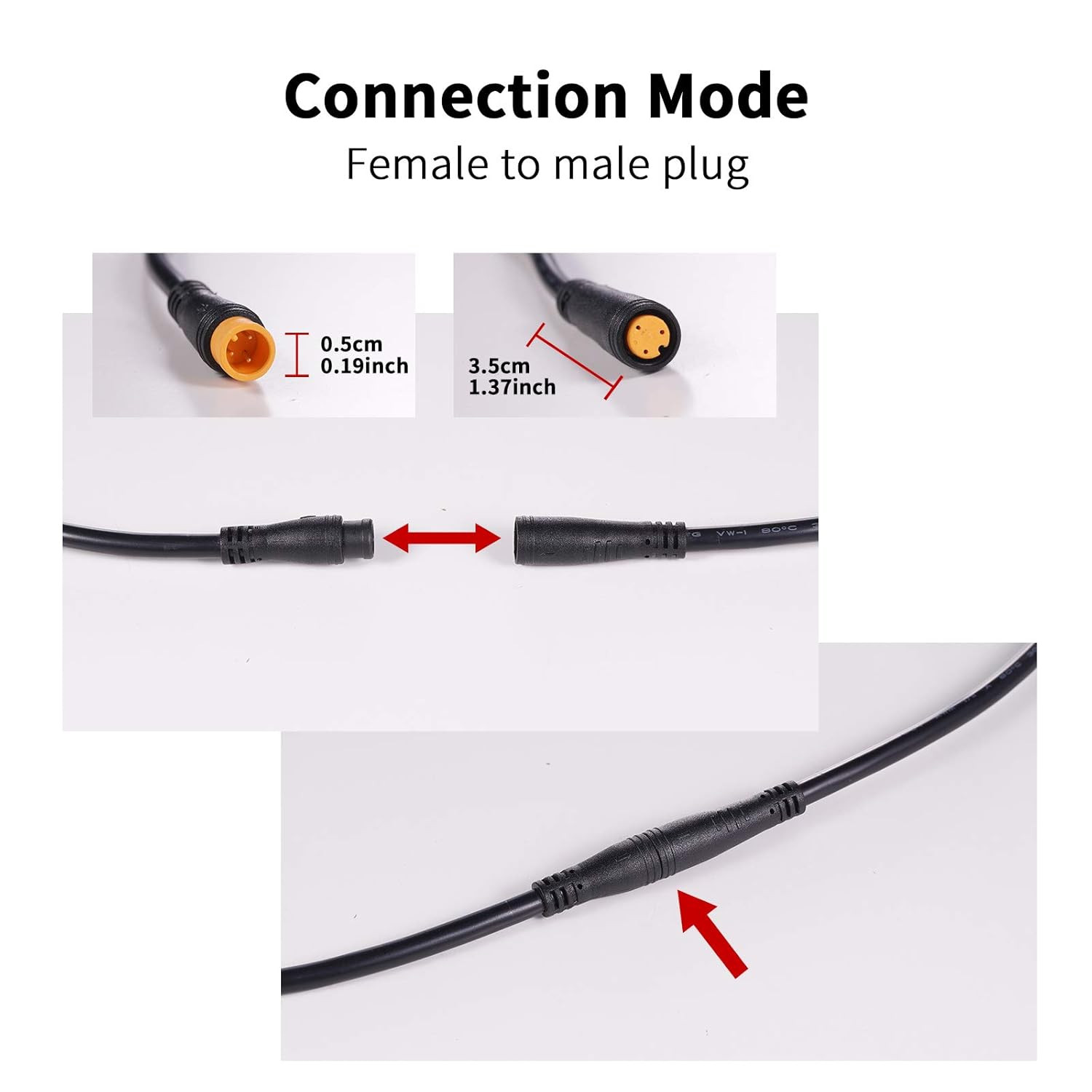 Waterproof Extension Cable Multi Pin 80cm