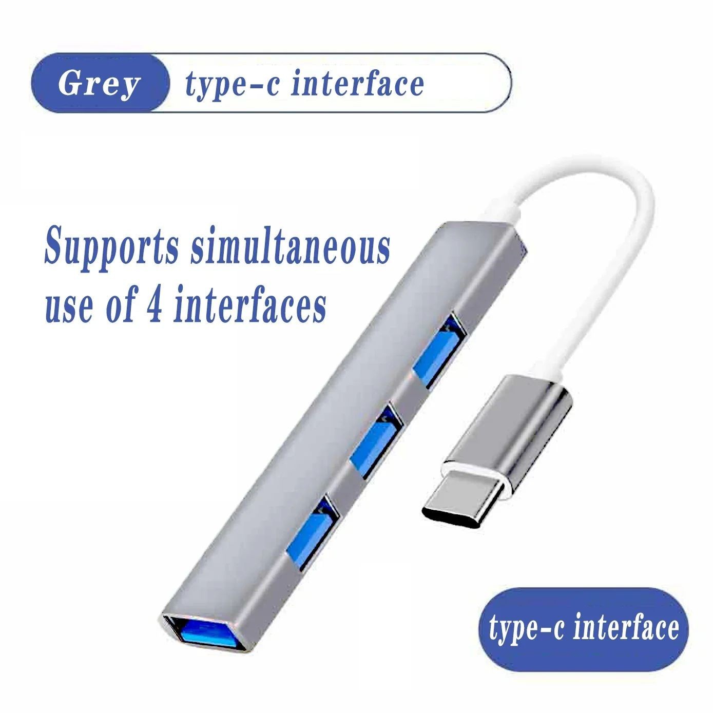 8 in 2Port USB-C Hub Adapter 5G Speed Multi Splitter for PC Laptop & MacBook US