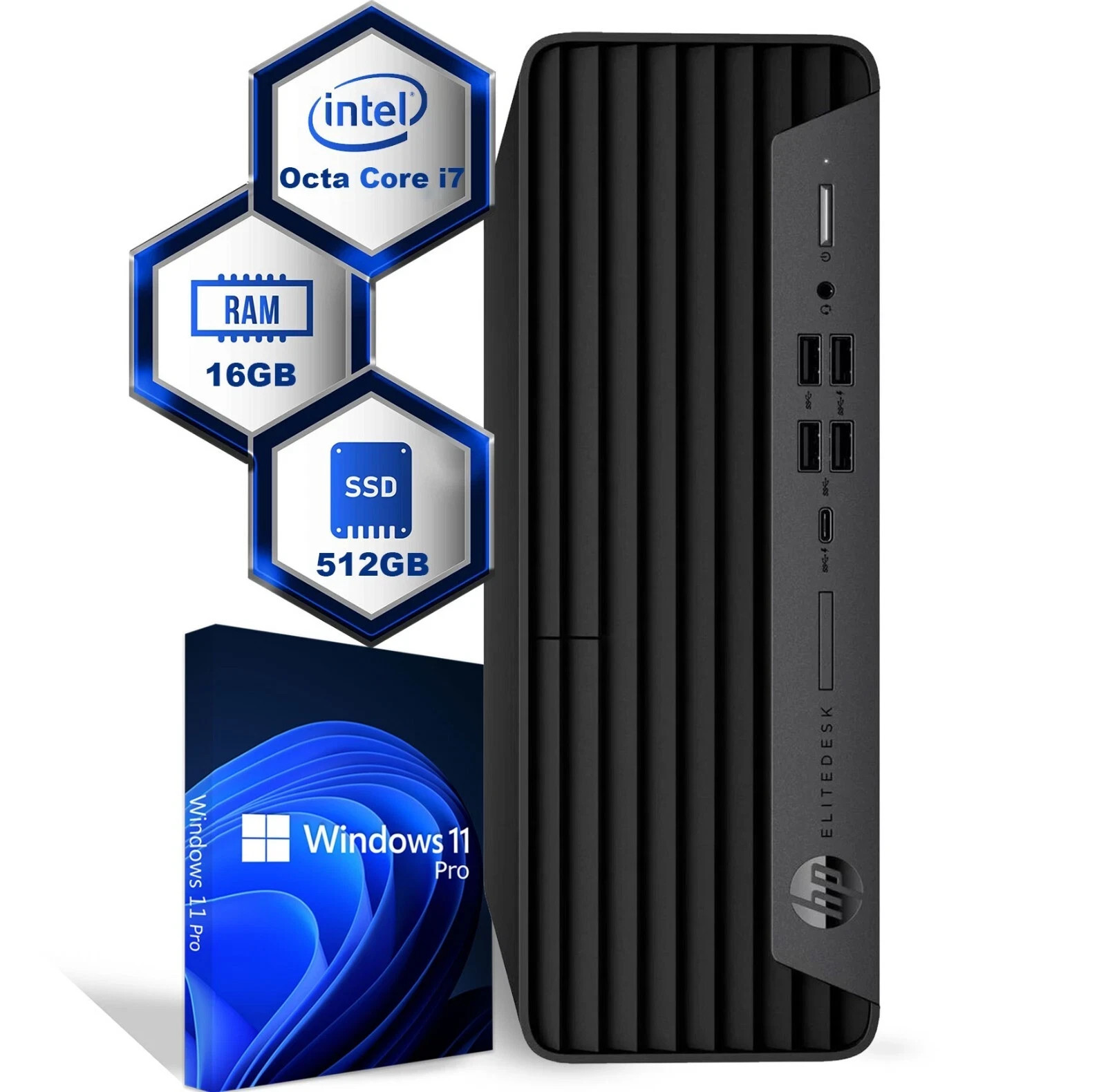 HP ProDesk 600 G6 SFF i7 10th Gen 16GB RAM 512 GB SSD windows 11 Pro