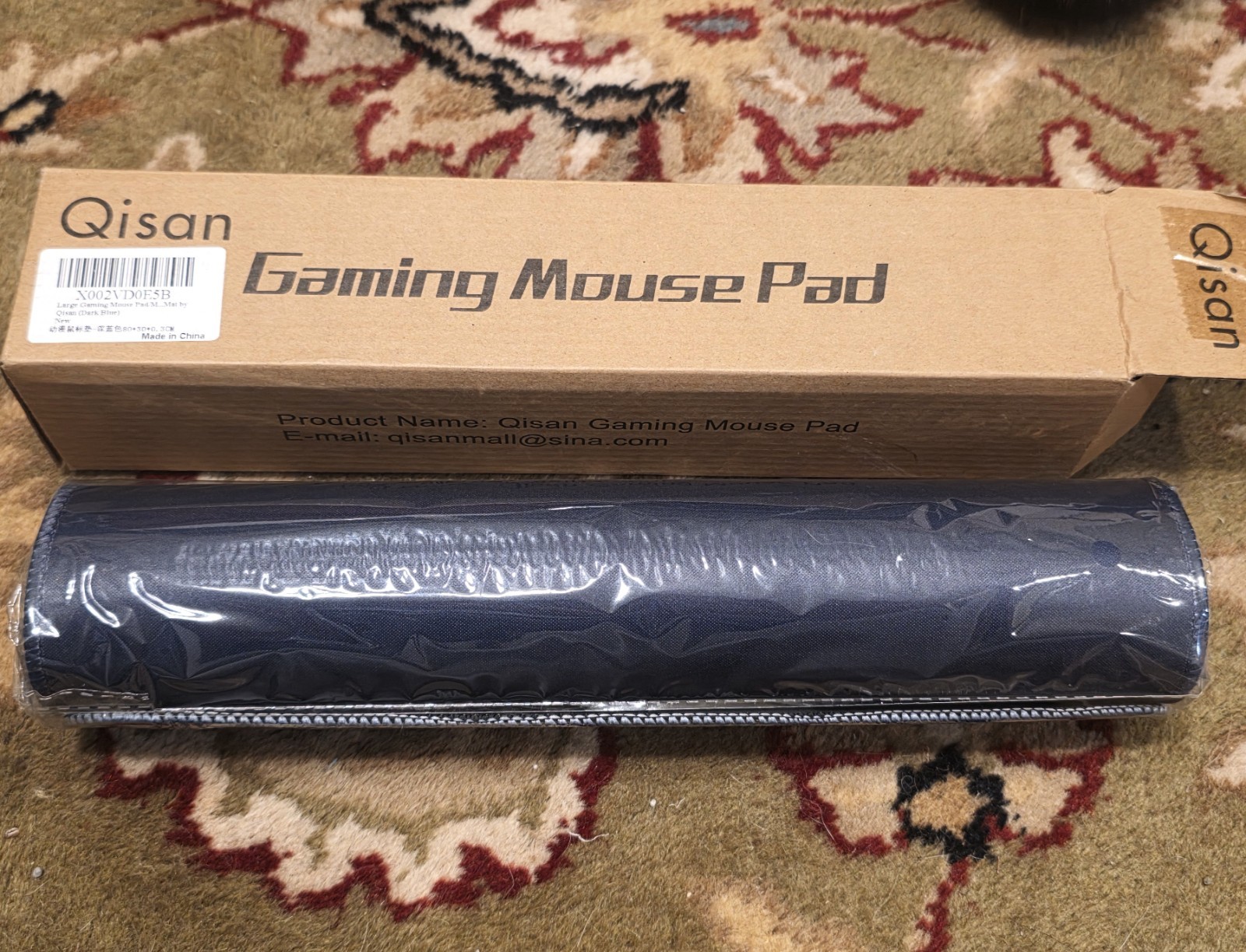 New Qisan Large Dark Blue Gaming Mouse Pad / Mat, 31″ x 11.5″ in Original Box