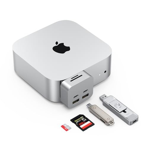 Mac Mini M4 Dock 6-in-1 USB Hub SD TF Reader