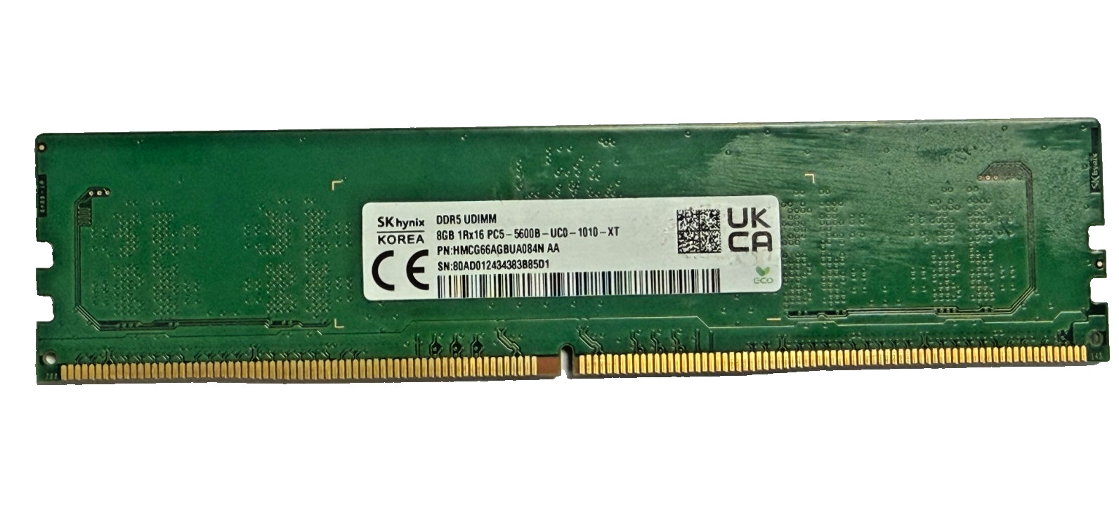 New SK Hynix 8GB PC5-44800 DDR5-5600 MHz UDIMM HMCG66AGBUA084N Desktop Memory